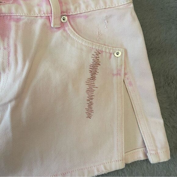 NWT Ser.o.ya Zuri Low arise Mini Skirt In Bleach Pink size 27 - Picture 5 of 12